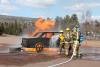 Local fire departments taking part in a live fire exercise in 2019. File photo by Rhonda Silence